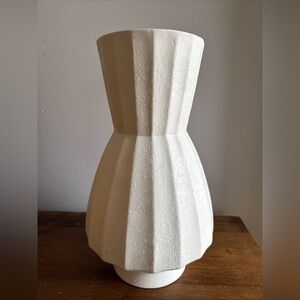 Crate and Barrel Warrick White vase retails $299